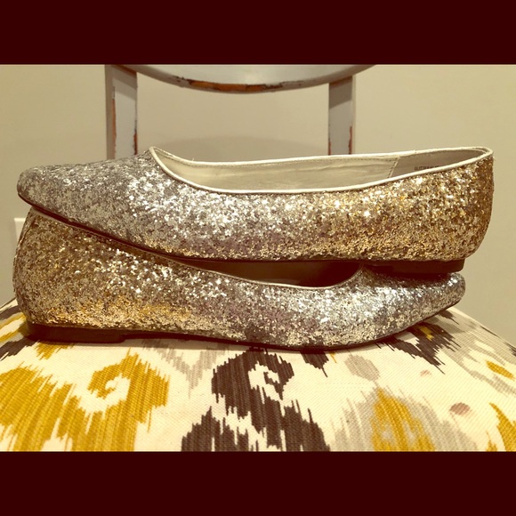 Lane Bryant Shoes - Lane Bryant Pointed Toe Glitter Flats